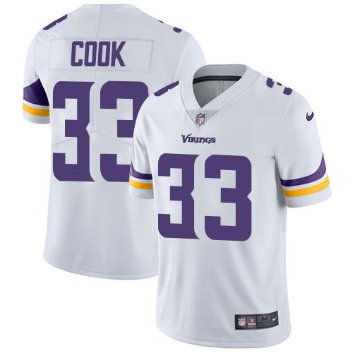 Men 2019 Minnesota Vikings 33 Cook white Nike Vapor Untouchable Limited NFL Jersey